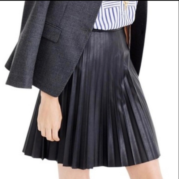 J. Crew Dresses & Skirts - JCrew Pleated Faux Mini Skirt